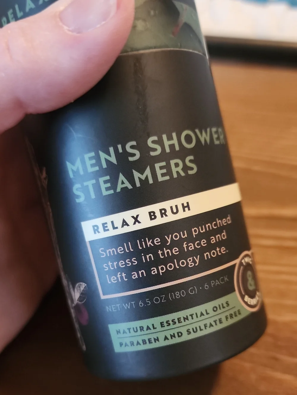 NWT Twig & Berries Men's Shower Steamers- Relax Bruh